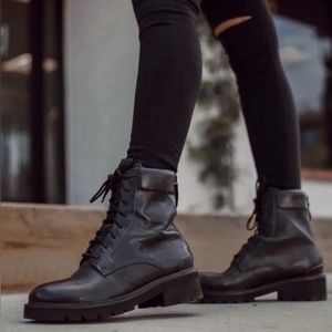 Frye Allison combat boot black 7M